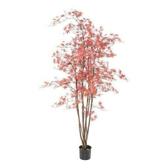 Plante artificielle Aralia Plastique UV (érable) - intérieur extérieur - H.180cm rouge