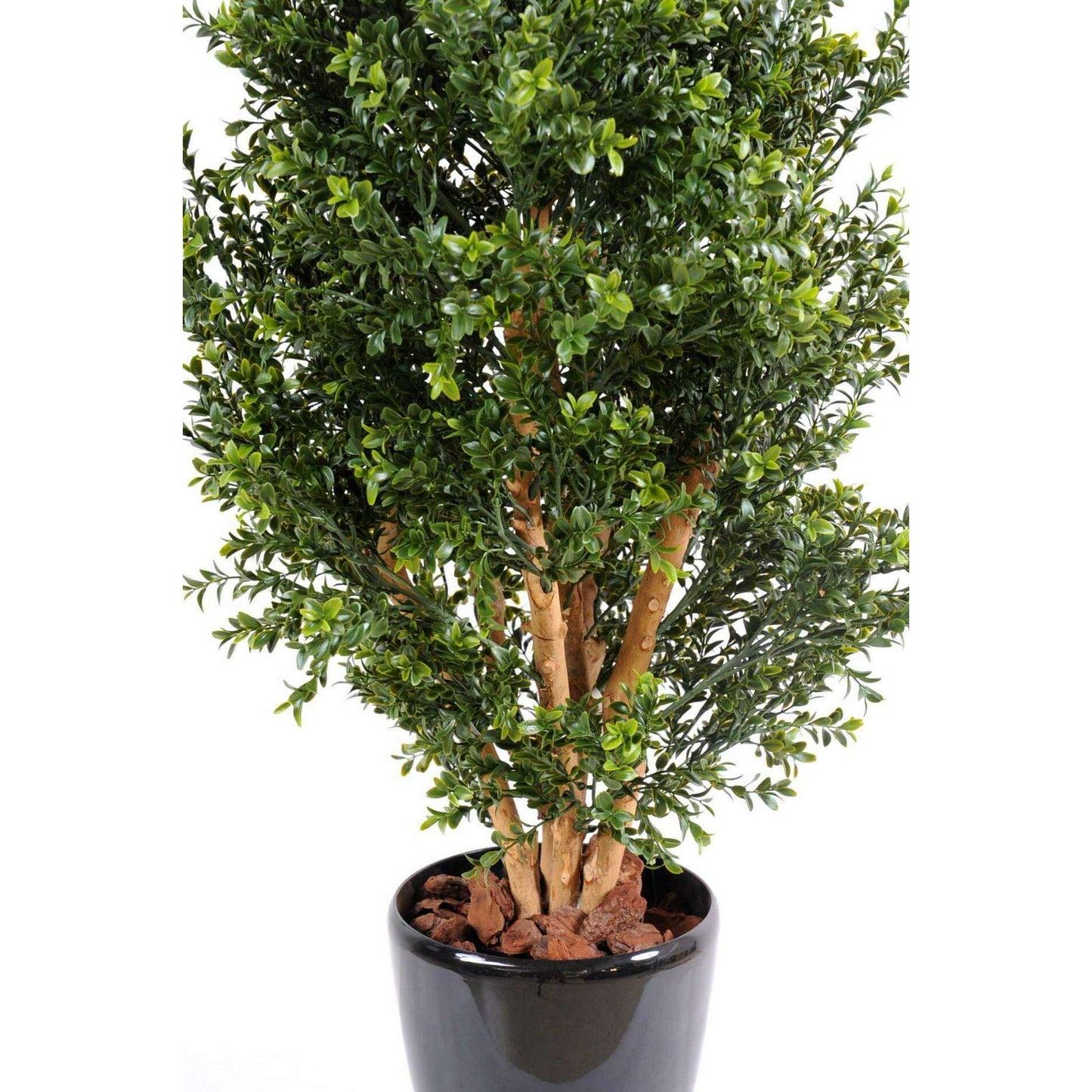 Plante artificielle Buis new buisson UV - arbuste pour extérieur - H.80cm vert