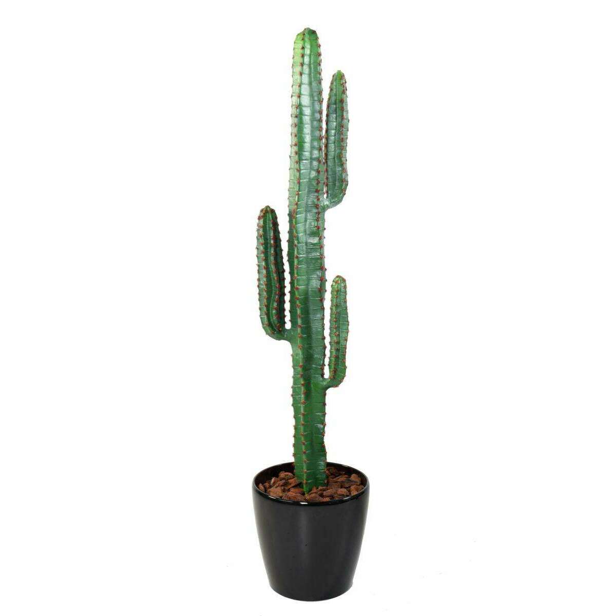 Plante artificielle Cactus 3 branches - Plante synthétique intérieur - H.150cm vert