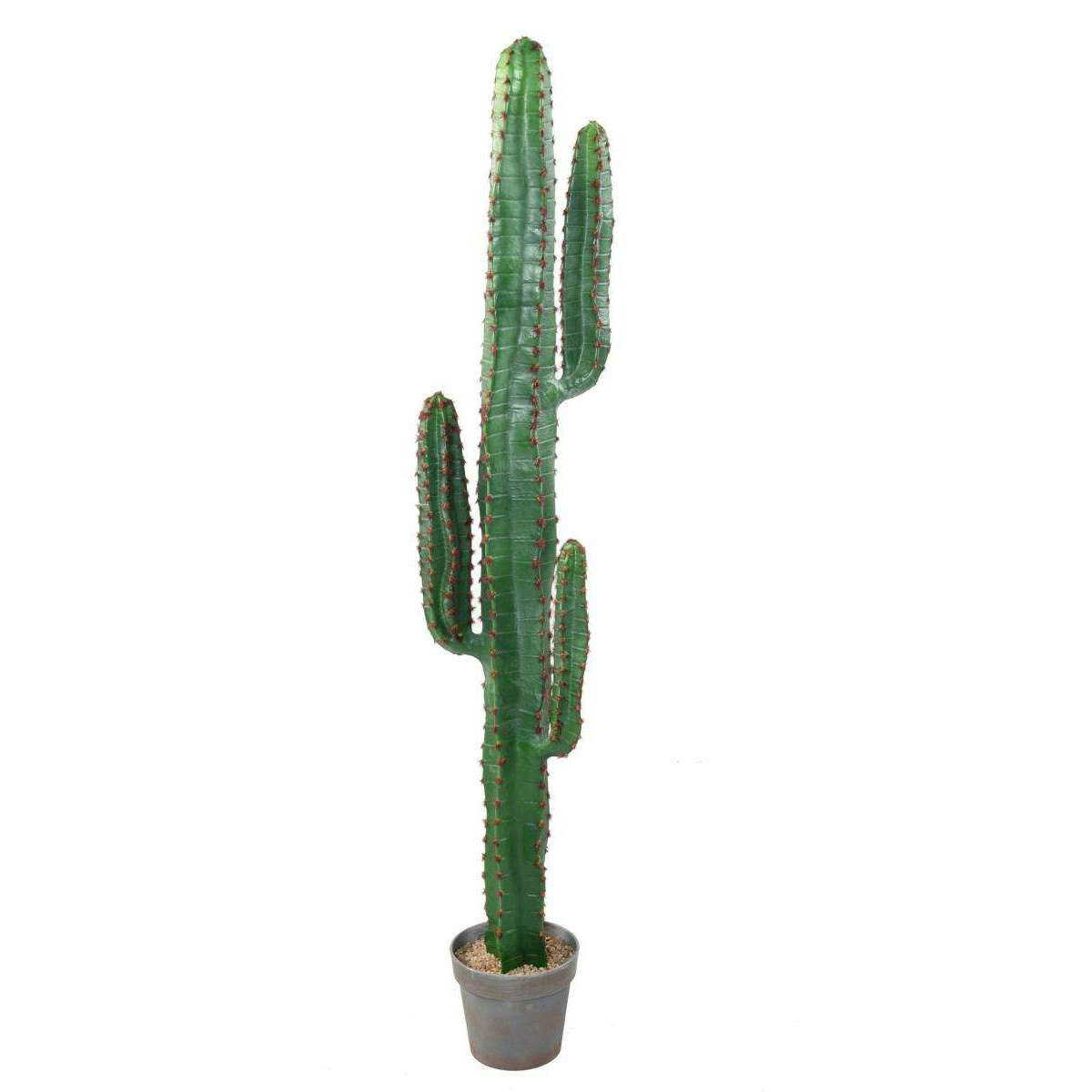Plante artificielle Cactus 3 branches - Plante synthétique intérieur - H.150cm vert