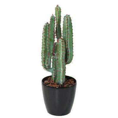 Plante artificielle Cactus 5 branches - Plante synthétique intérieur - H.77cm vert