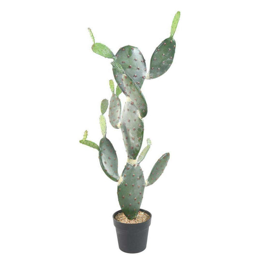 Plante artificielle Cactus Opuntia - Plante pour intérieur - H. 120cm vert