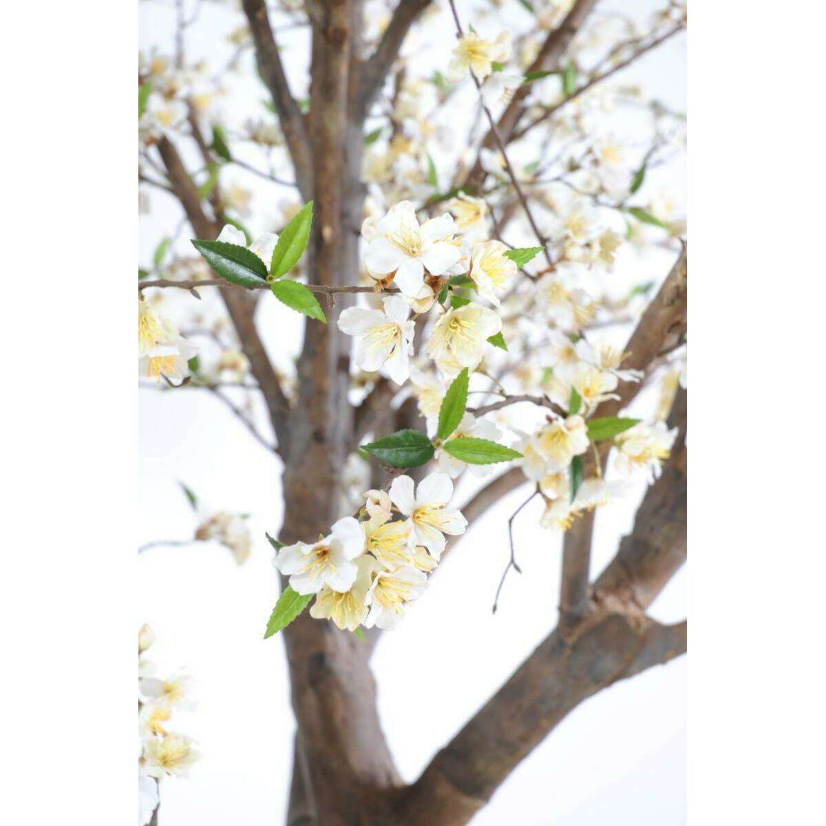 Plante artificielle fleurie Cerisier new large - intérieur - H.280cm blanc