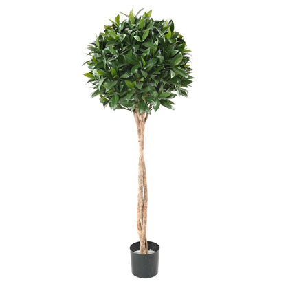 Plante artificielle Laurier Nobilis UV résistant - intérieur extérieur - H.145cm vert