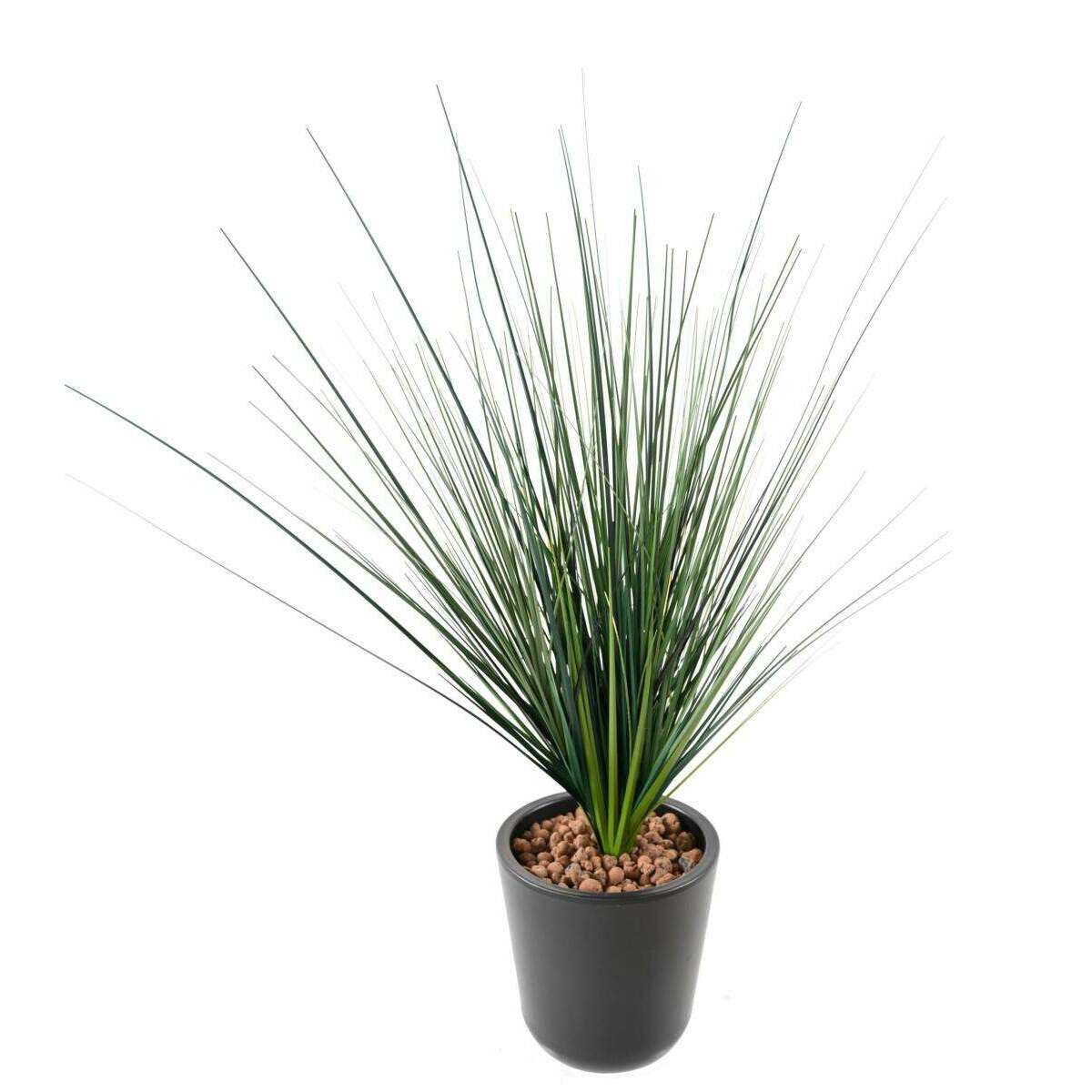 Plante artificielle Onion Grass en piquet large - plante pour intérieur - H.60cm vert