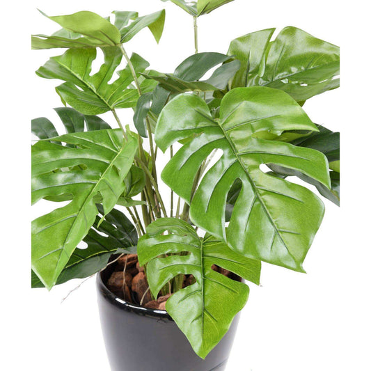 Plante artificielle Philo en pot 18 feuilles - plante d'intérieur - H.60cm vert