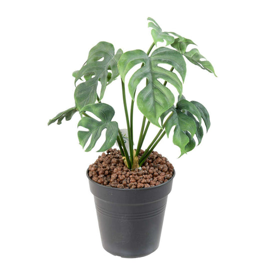 Plante artificielle Philo piquet 9 feuilles - plante d'intérieur - H.35cm vert