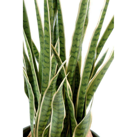 Plante artificielle Sansevieria 30 Feuilles - succulente pour intérieur - H.110cm vert jaune