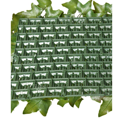 Plaque végétale artificielle lierre - décoration murale - 30x30cm vert