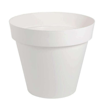 Pot pour fleur Toscane rond intérieur extérieur Ø.100cm blanc EDA PLASTIQUES
