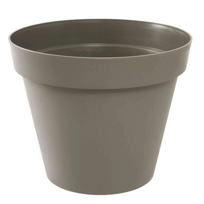 Pot pour fleur Toscane rond intérieur extérieur Ø.100cm Taupe EDA PLASTIQUES