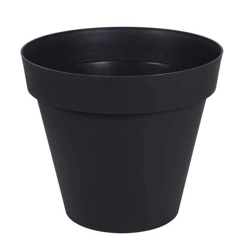 Pot pour fleur Toscane rond intérieur extérieur Ø.60cm anthracite EDA PLASTIQUES