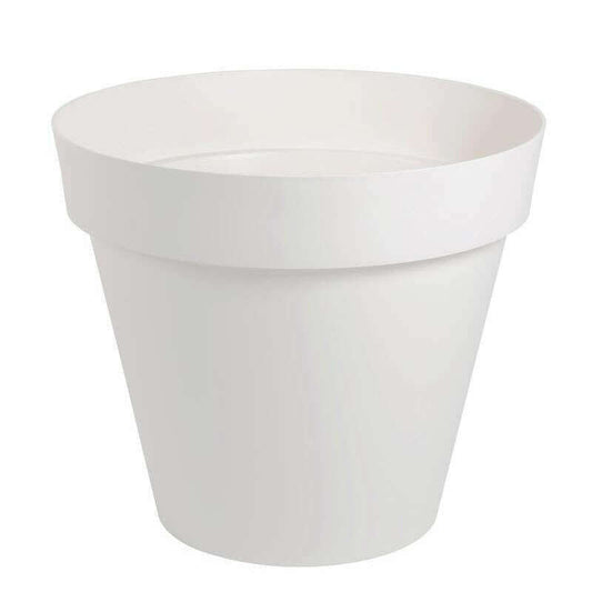 Pot pour fleur Toscane rond intérieur extérieur Ø.60cm blanc EDA PLASTIQUES