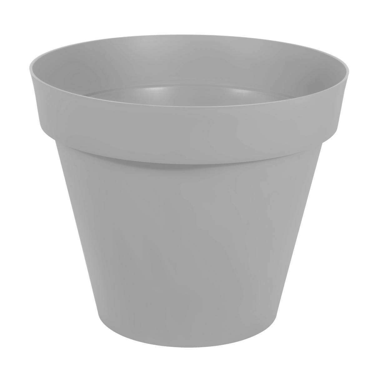 Pot pour fleur Toscane rond intérieur extérieur Ø.80cm gris béton EDA PLASTIQUES