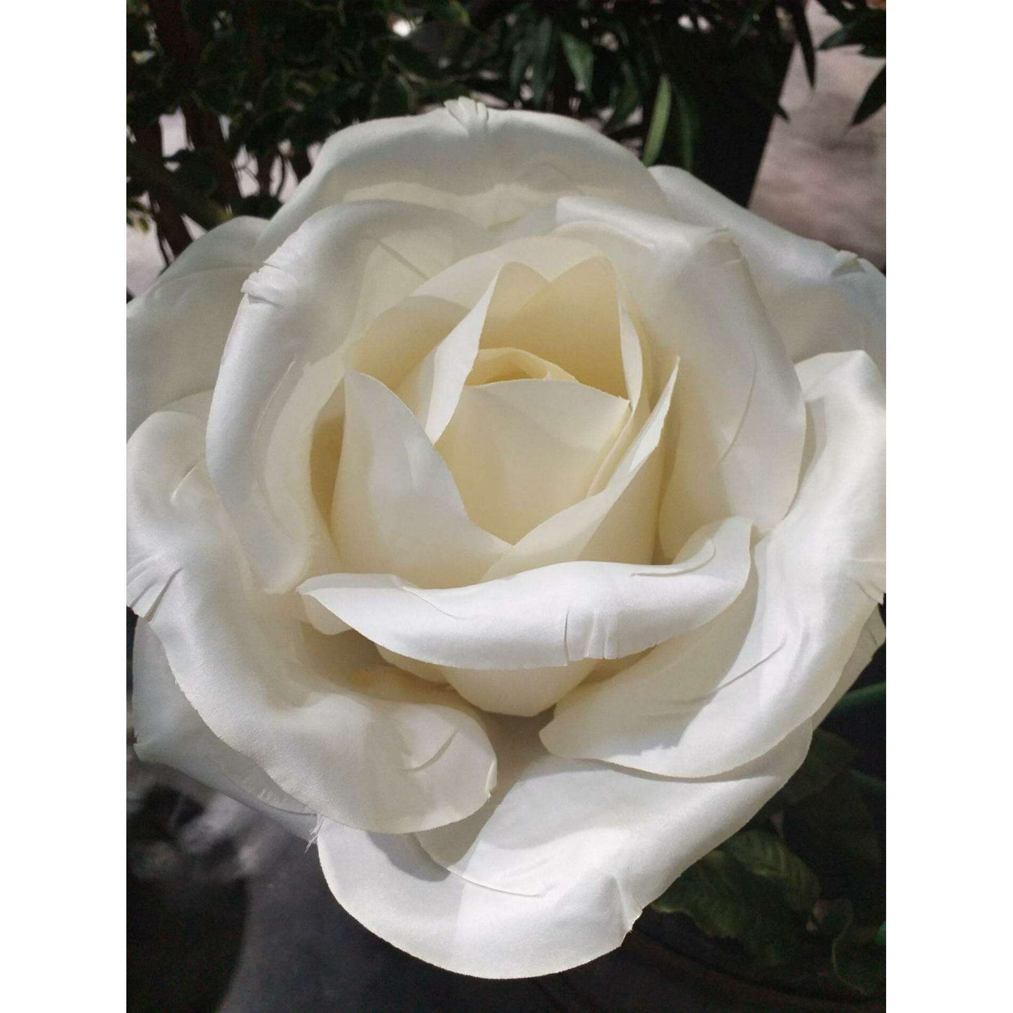 Rose artificielle géante Aliénor - décoration d'intérieur - H.108cm Ø.28cm blanche
