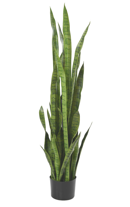 Plante artificielle Sansevieria - 26 feuilles - décoration d'intérieur - H.155cm vert